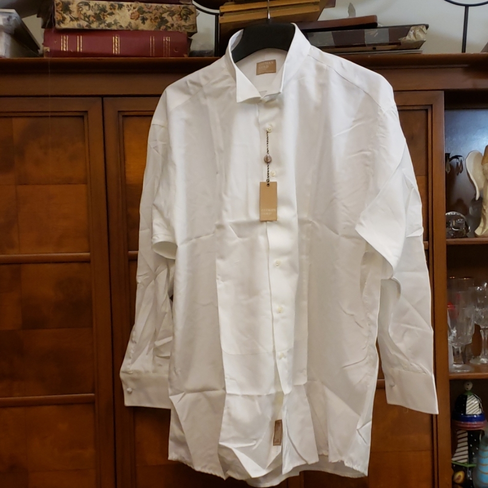 Gitman Gold Pinpoint Collar Dress Shirt SZ 18 34 - Picture 1 of 8